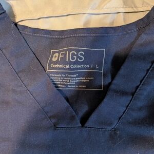 FIGS Navy Blue Scrub Top
